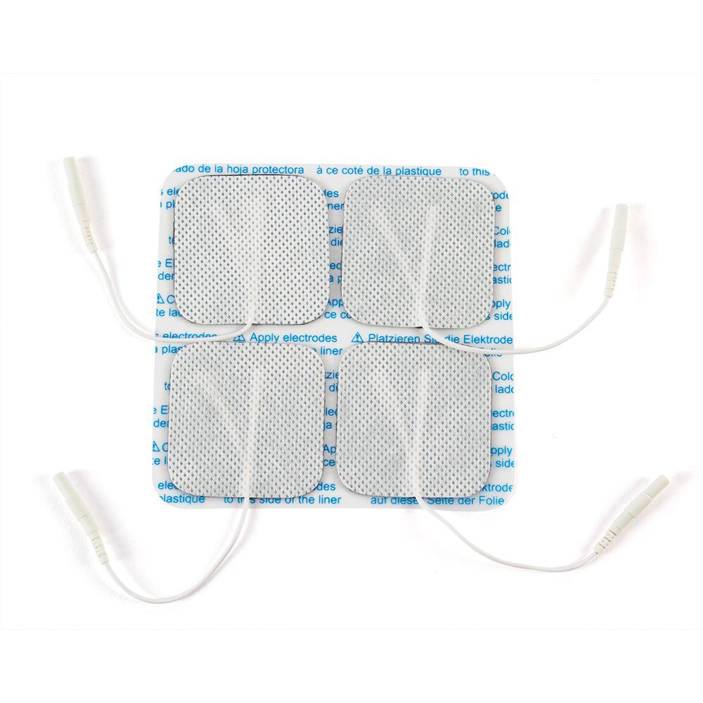 4pk of 2"x2" Replacement cloth back pads for TENS / EMS Device