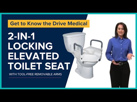 2 IN 1 LOCKING ELEVATED TOILET SEAT WITH REMOVABLE ARMS - JGH REHAB